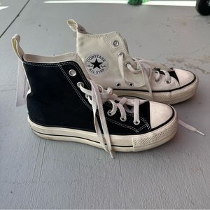 Custom high top platform converse